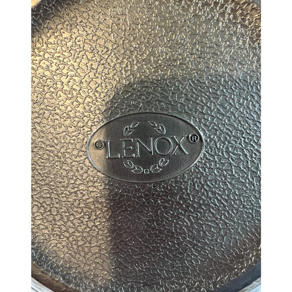 Lenox Vibe Metal Bowl Silver Abstract Black Swirl Salad Centerpiece Decoration - Picture 3 of 6